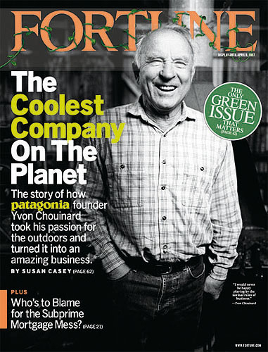 Okładka Fortune, kwiecień 2007, numer specjalny "The Green Issue" (fot. Patagonia)