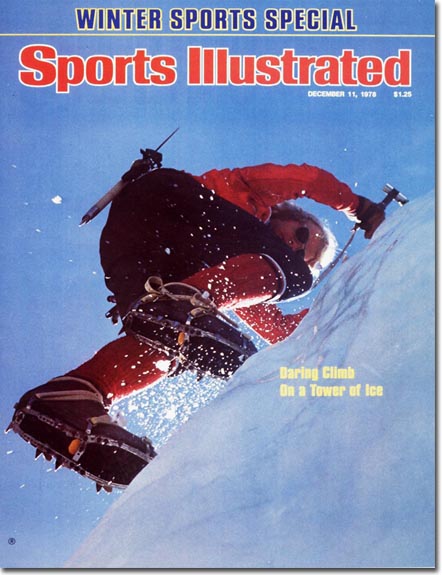 Jeff Lowe na okładce jednego z najważniejszych amerykańskich magazynów sportowych "Sport Illustrated", rok 1978 