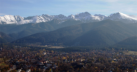 Panorama ośnieżonych tatrzańskich szczytów (fot. Ilona "Księżniczka" Łęcka)