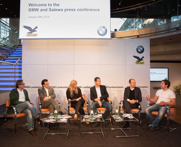 Konferencja prasowa o współpracy BMW i Salewy na ISPO Munich 2014