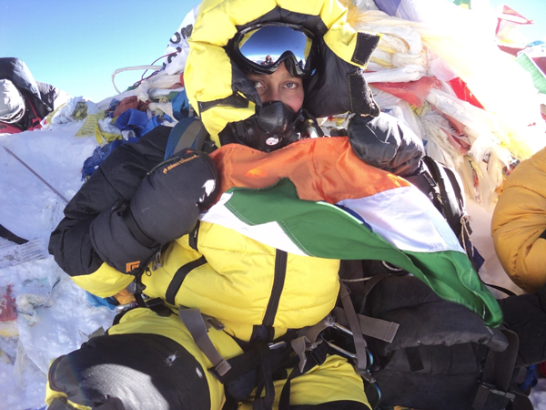 Chhanda Gayen na szczycie Mount Everestu (źródło: wikipedia)