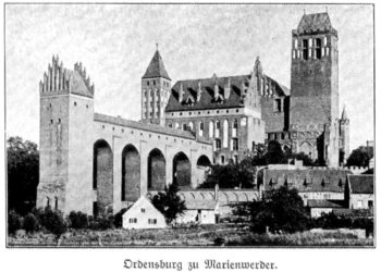 Zamek w Kwidzynie (fot. Dr. Paul Herre. published by "Quelle & Meyer", Leipzig 1912 / commons.wikimedia.org)
