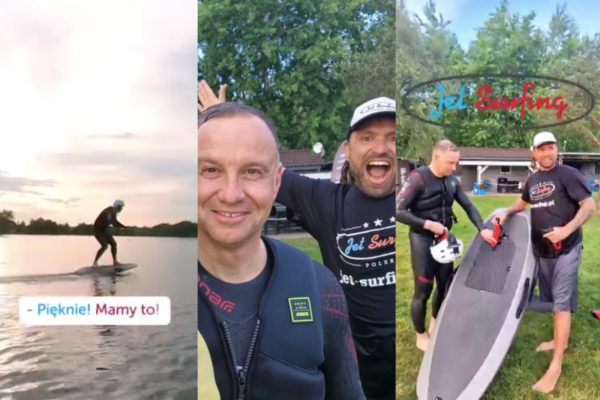 Andrzej Duda surfing